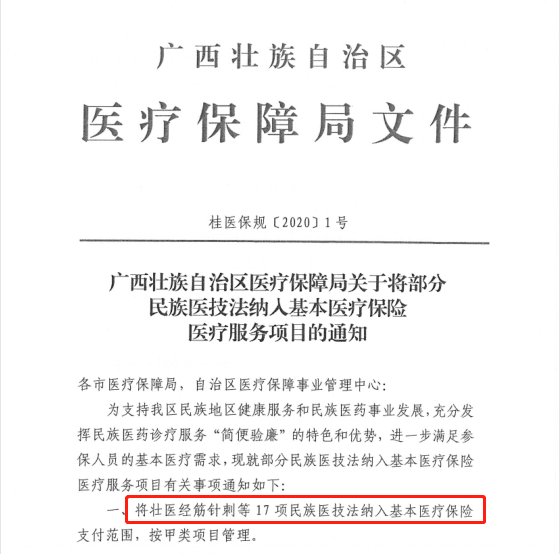【好消息】威尼斯vns08866壮医学科开展的16项民族医技法均纳入医保支付范围