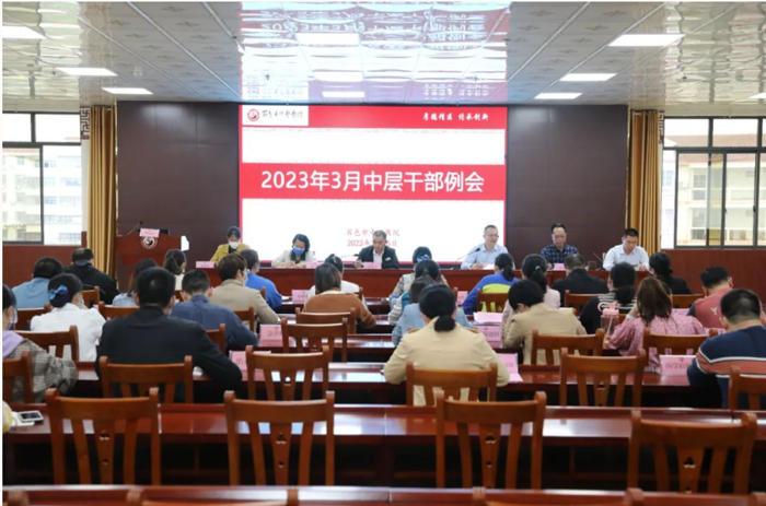 【医院动态】威尼斯vns08866召开2023年3月中层干部例会