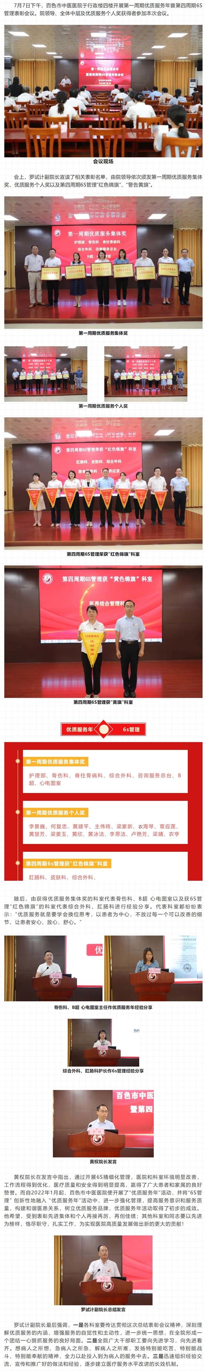 【优质服务年⑧】威尼斯vns08866开展第一周期优质服务年暨第四周期6S管理表彰会议